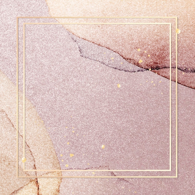 Free Vector | Gold frame on pink glitter background vector