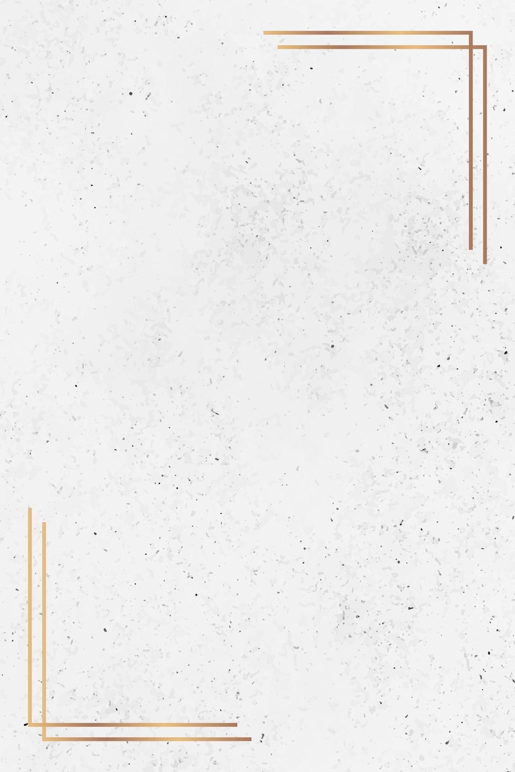 Free Vector gold frame on white marble  background
