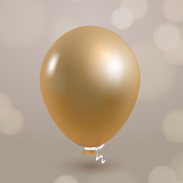 Вектор воздушного шара с золотым блеском