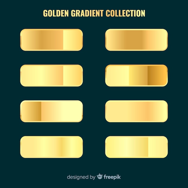 Free vector gold gradient collection