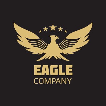 Premium Vector Gold Heraldic Silhouettes Eagle Logo Company Design Premium Vector Gold Heraldic Silhouettes Eagle Logo Company Design