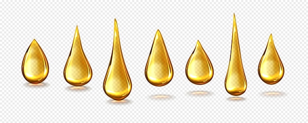 Gold honey drop isolated olive oil droplet vector