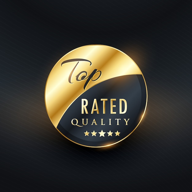 Free vector gold label for luxury product