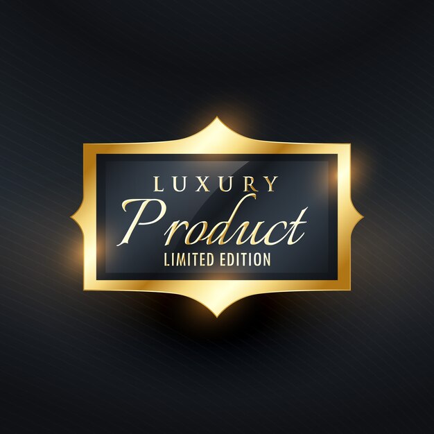 Gold label for luxury product