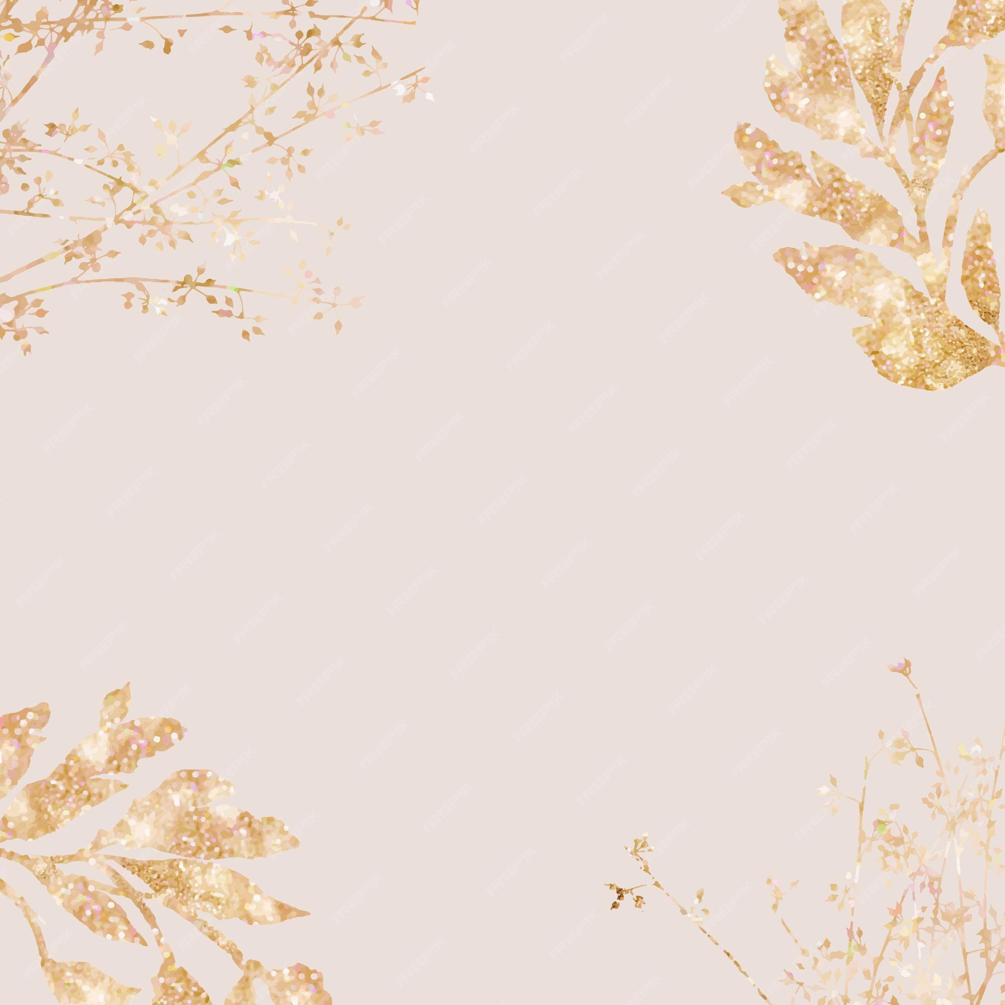 Free Vector | Gold leaf festive background celebration social media  wallpaper