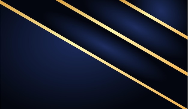 Free vector gold lines on a blue background