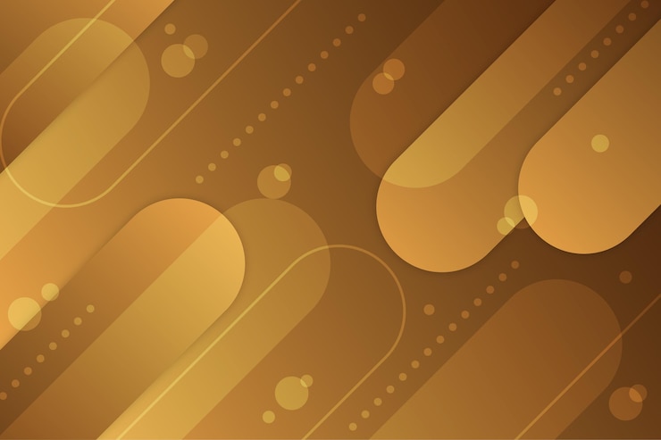 Free Vector gold luxury background with oval shapes