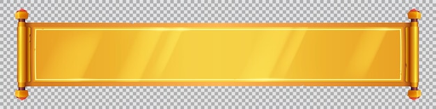 Золотой свиток бумаги королевский пергамент баннер изолирован