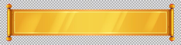 ゴールド スクロール紙ロイヤル羊皮紙バナー分離