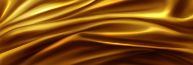 Free vector gold silk fabric background satin cloth texture