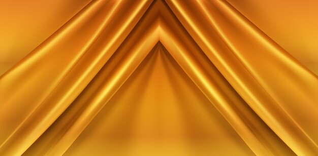 Gold silky fabric abstract background