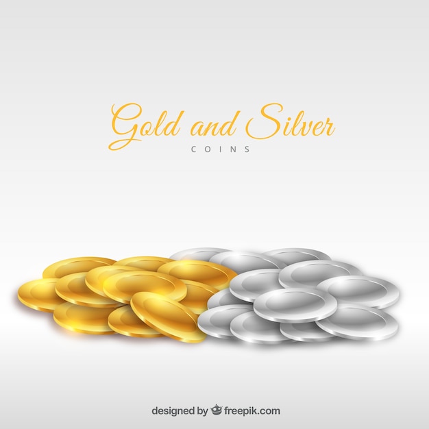 Free vector gold and silver coins