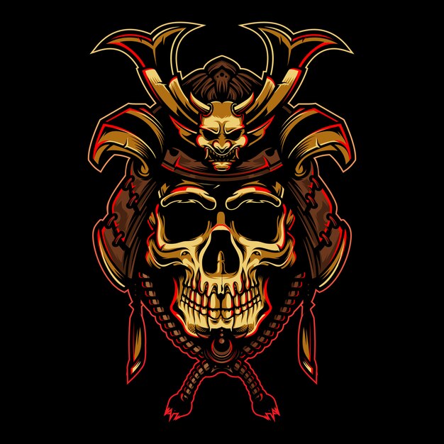 Download Free Skull With Samurai Helmet Premium Vector Use our free logo maker to create a logo and build your brand. Put your logo on business cards, promotional products, or your website for brand visibility.