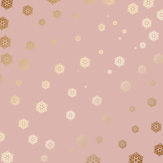 Gold snowflake background – Free Vector Template for New Year