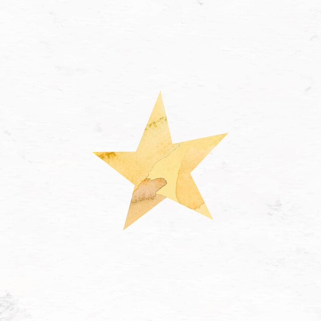 Gold star Christmas element vector
