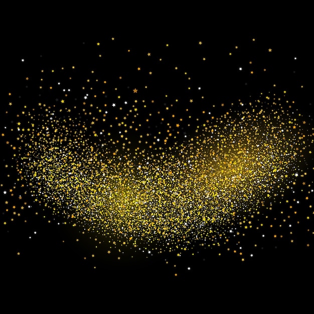 Sfondo di coriandoli stella d'oro