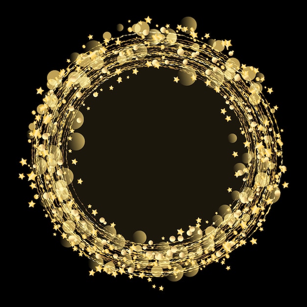 Free vector gold stars and glitter background