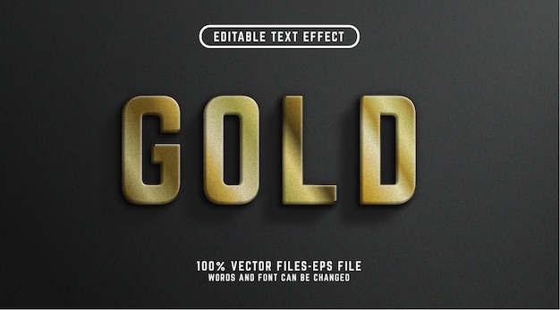Gold text. editable text effect with golden style premium vectors
