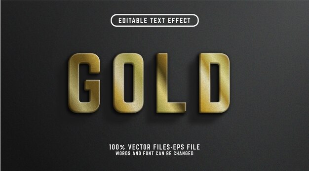 Gold text. editable text effect with golden style premium vectors