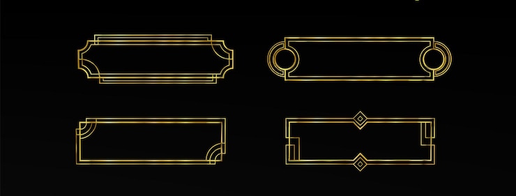 Free Vector gold ui frame game button medieval border design