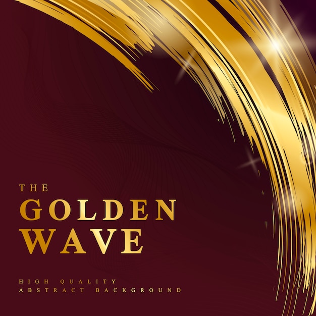 Gold wave abstract background illustration