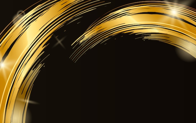 Gold wave abstract background illustration