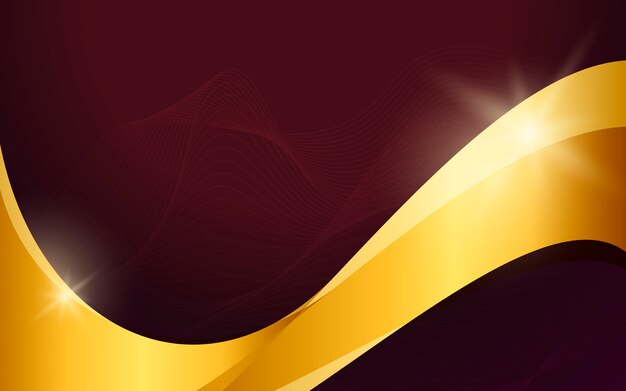 Gold wave abstract background illustration