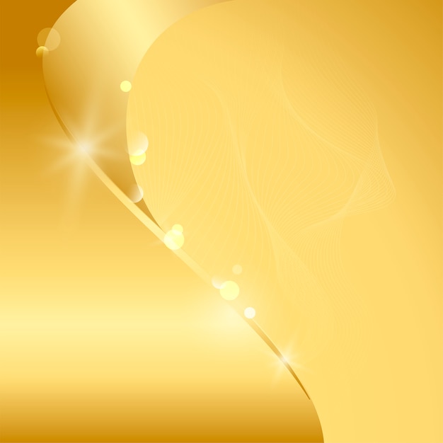 Gold wave abstract background illustration