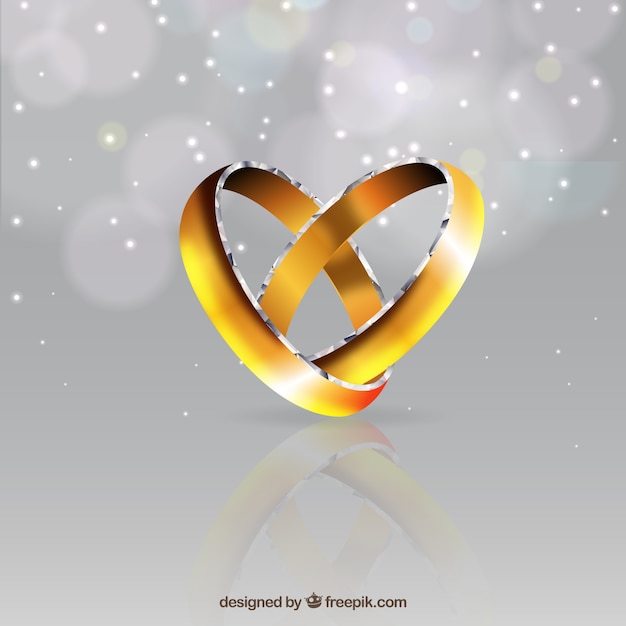 Free vector gold wedding rings