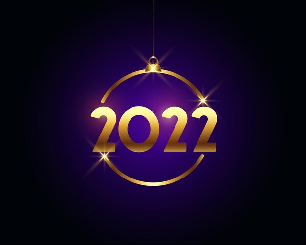 Golden 2022 new year christmas ball style banner design