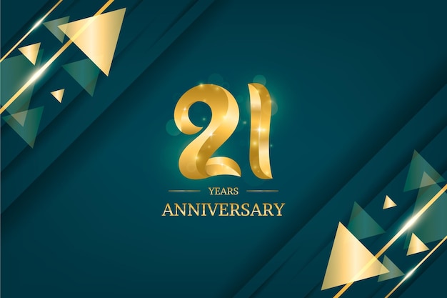 Golden 21 anniversary background