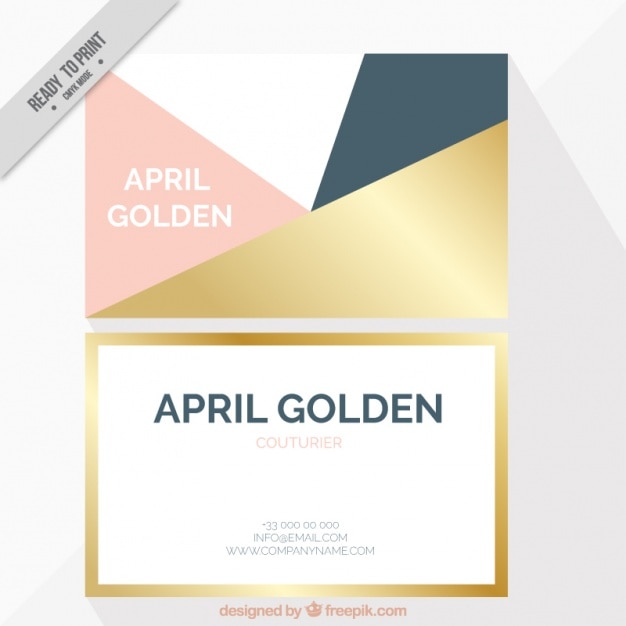 Golden abstract corporate card