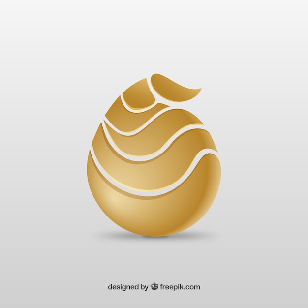 Vettore gratuito golden abstract logo