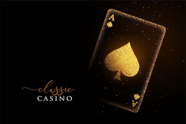Free vector golden ace of spades made with particles background