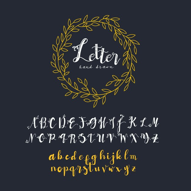 Golden alphabet collection