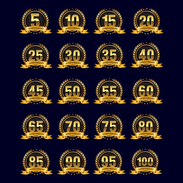 Golden anniversary badges