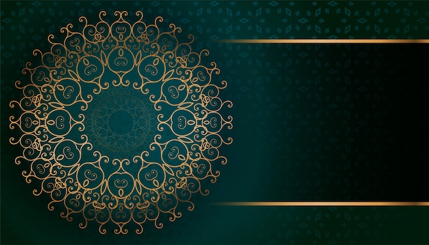 Golden arabesque arabis style islamic pattern background