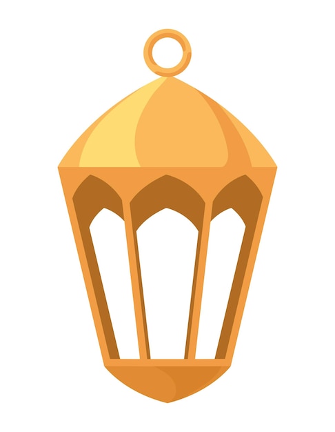 Free vector golden arabic lamp hanging icon