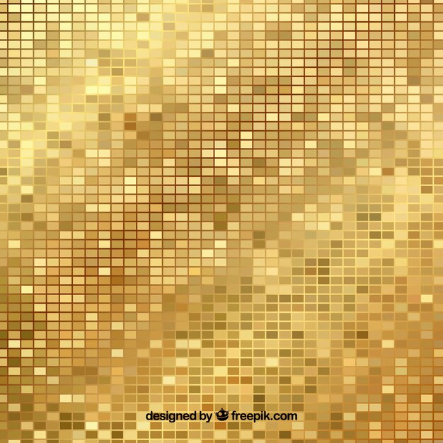 Golden background of bright mosaics