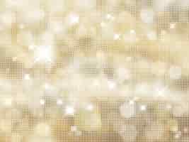 Free vector golden background of halftone dots