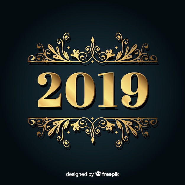Золотой фон нового года 2019