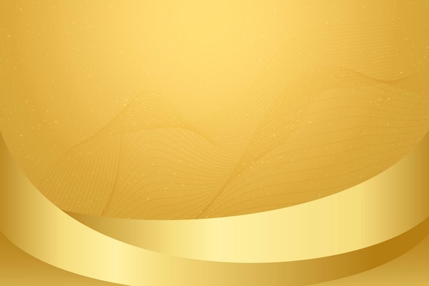 Free Vector | Golden background vector with metallic wave