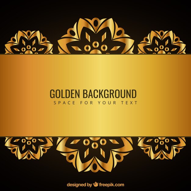 Golden background with ornaments