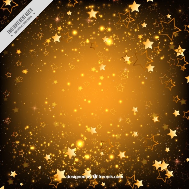 Vettore gratuito sfondo dorato con le stelle