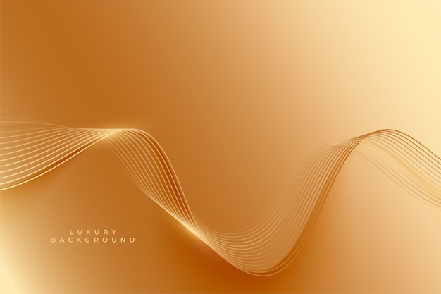Golden background with wavy lines pattern
