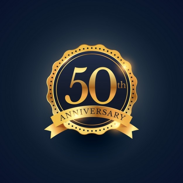 Golden badge for the 50th anniversary