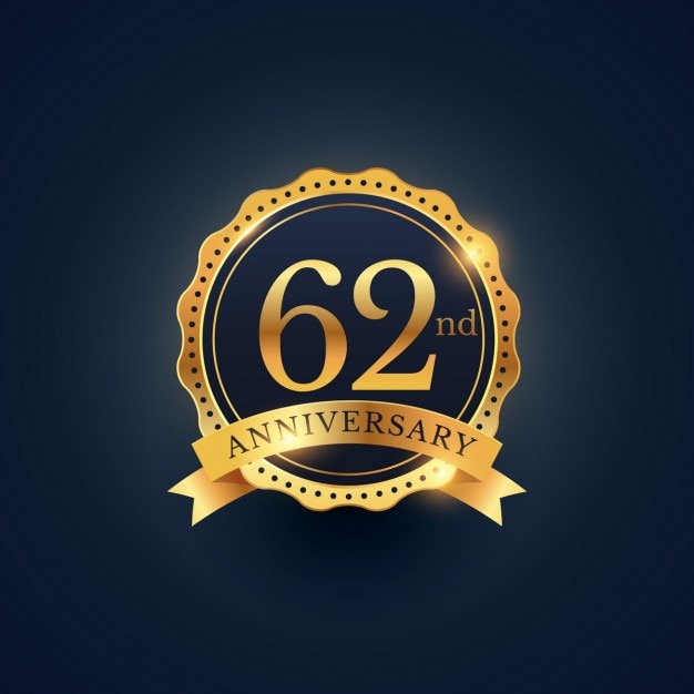 Golden badge for the 62nd anniversary