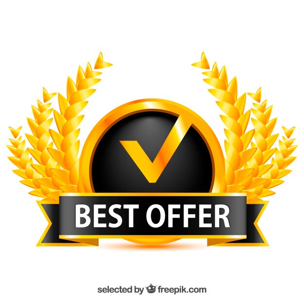 Golden badge for best offer
