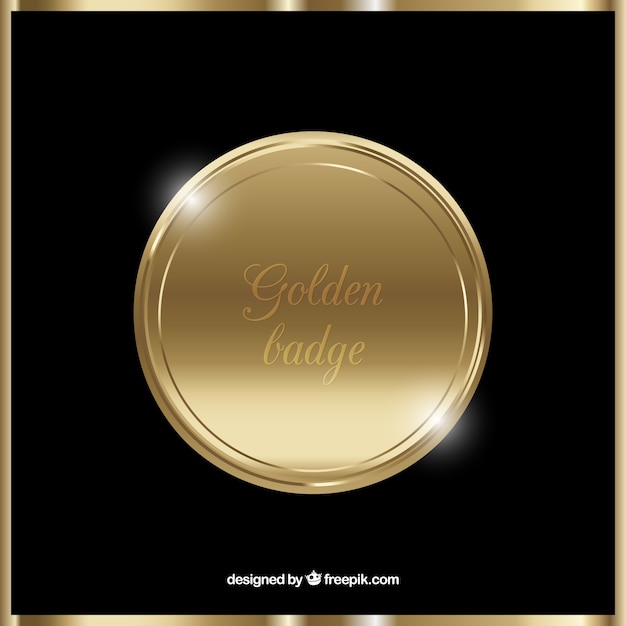 Free vector golden badge