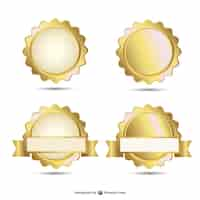 Free vector golden badges